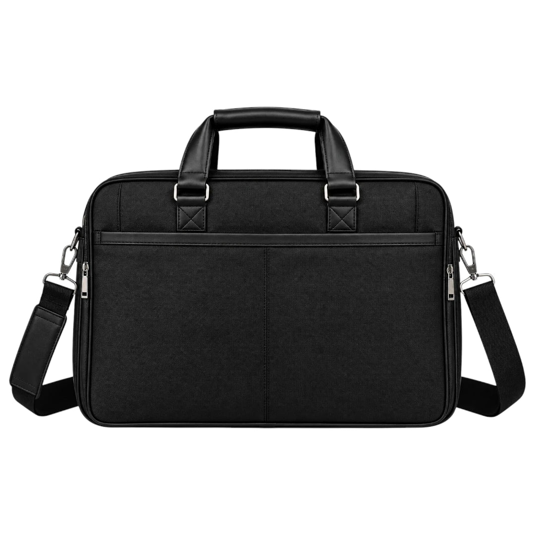 Zlaits Black Textured Professional Multi Compartment Office Carry Bag