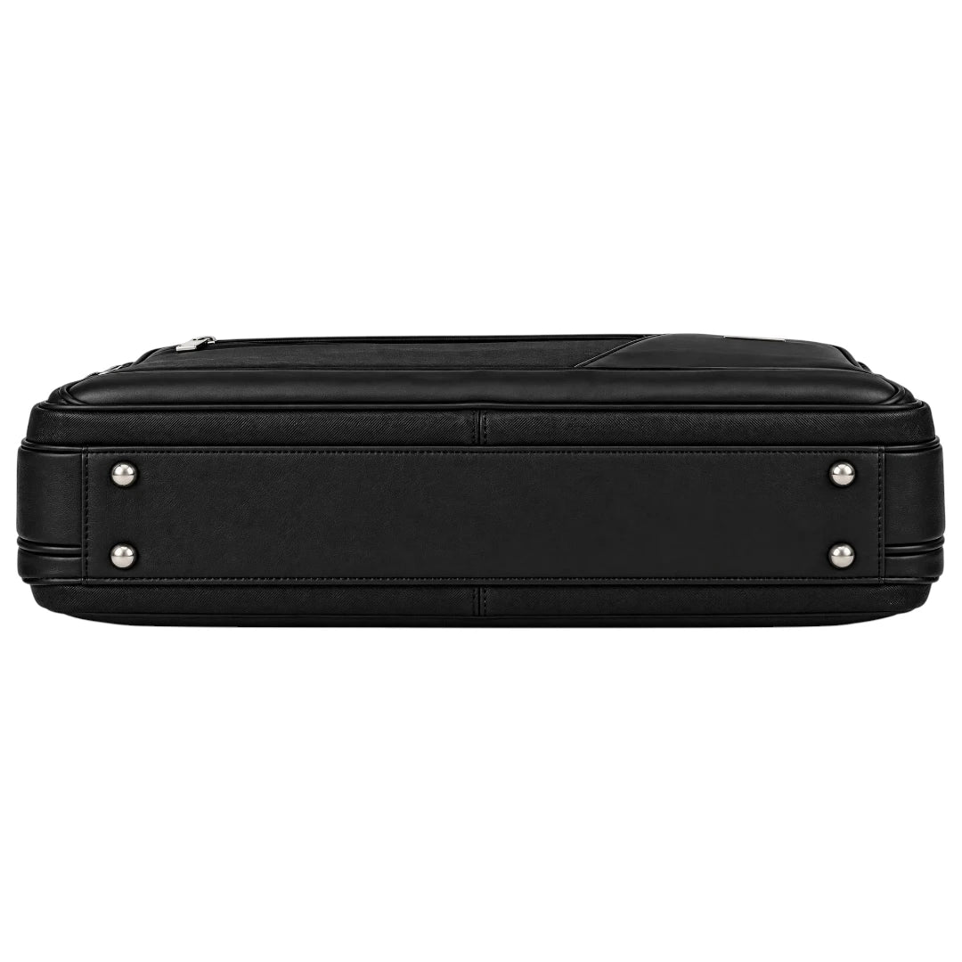 Zlaits Black Textured Professional Multi Compartment Office Carry Bag