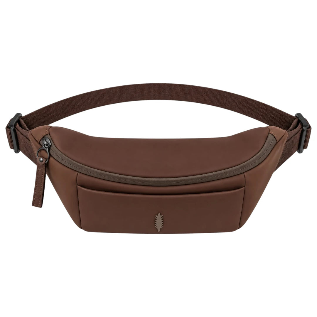 Zlaits Chocolate Brown Adjustable Everyday Zip Waist Belt Bag