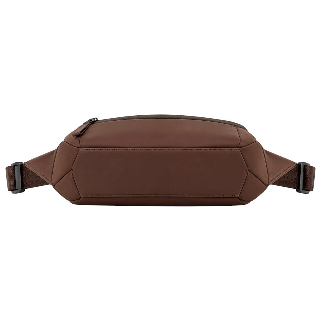 Zlaits Chocolate Brown Adjustable Everyday Zip Waist Belt Bag