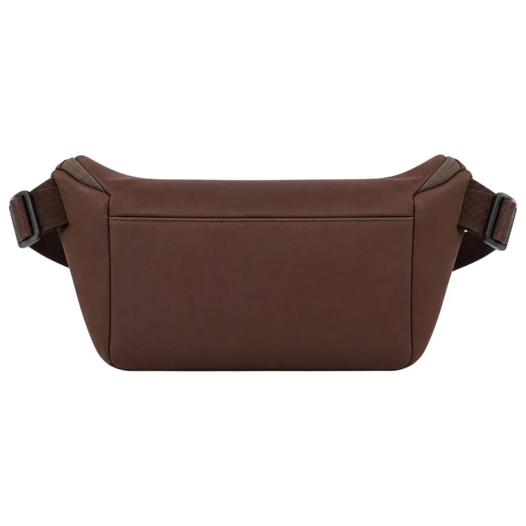 Zlaits Chocolate Brown Adjustable Everyday Zip Waist Belt Bag